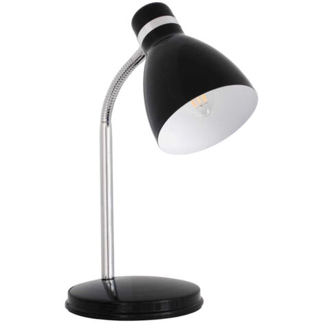 Lampe bureau Kanlux ZARA 7561 chromé noir métal E14