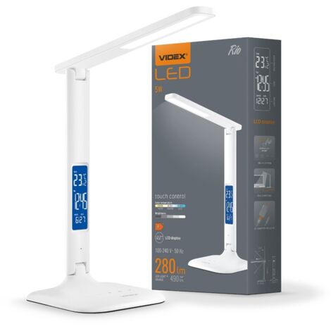 Lampe bureau LED 5W 490 lm tactile dimmable Videx blanc