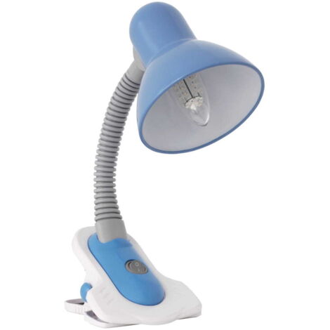 Lampe bureau pince bleue Kanlux Suzi E27 23cm 40W IP20