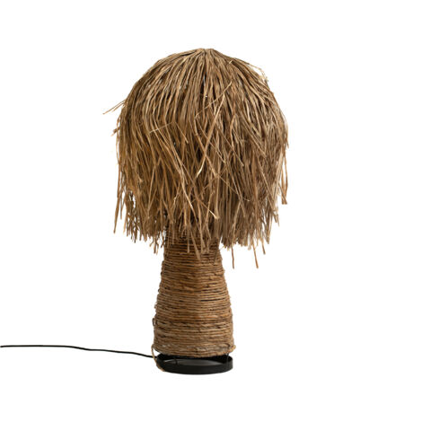 Lampe C/Schirm Naturfasern 40x40x80cm