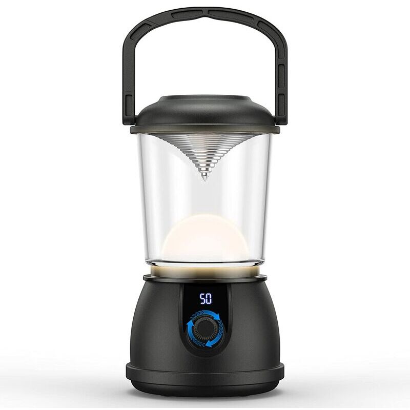 ZVD - Lampe Camping Rechargeable led Puissante - 10000mAh, Dimmable, 5 Modes d'Éclairage - Étanche - Portable pour Camping, Bricolage, Pêche, Garage,