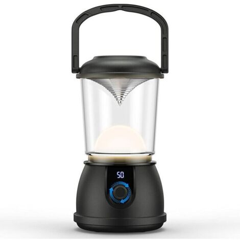 Lampe Camping Rechargeable LED Puissante - 10000mAh, Dimmable, 5 Modes d'Éclairage - Étanche - Portable pour Camping, Bricolage, Pêche, Garage, Cave