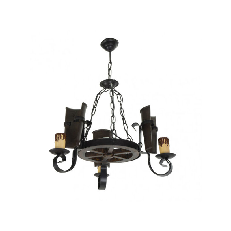 Fabrilamp - Plafond rustique Plafonnier rustique 3 Luminaires. 3xE27 60w. Dimensions (50x45cm). Fabrilamp - Plafond rustique Plafonnier rustique 3 Luminaires. 3xE27 60w. Dimensions (50x45cm).