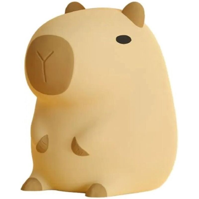 Lampe Capybara - Veilleuse Capybara pour enfants et bébés - Silicone - Lampe de chevet - Lampe à presser - Lampe tactile
