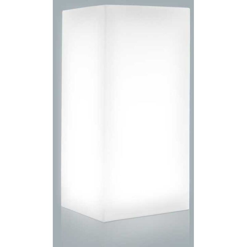 Lampe décoration lumineuse carrée en résine 40x40 h 80 cm mod. Youcube led Multicolor avec Batterie