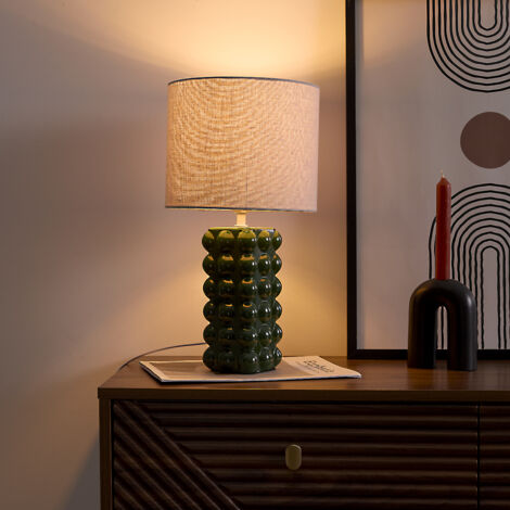 Lampe Ceramique Vert Foret