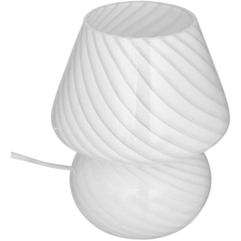 Lampe champignon à rayures en verre CARA
