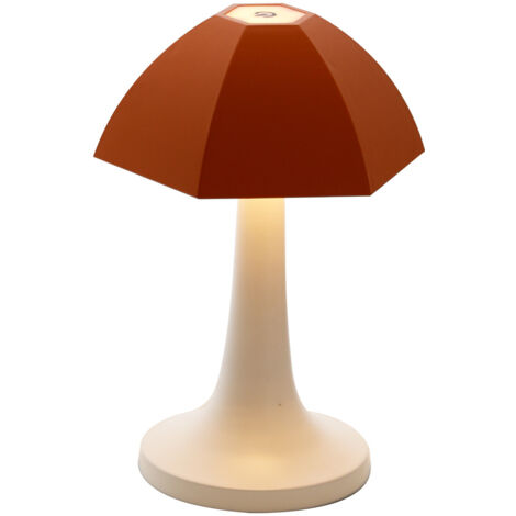 Lampe champignon design danois style nordique rechargeable USB, abat-jour en forme de parapluie pour chevet et déco tendance