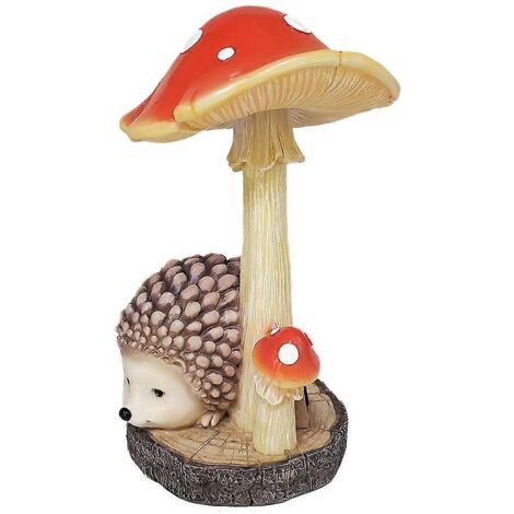 Lampe champignon d'extérieur en résine, modèle pour jardin, cour ou balcon.