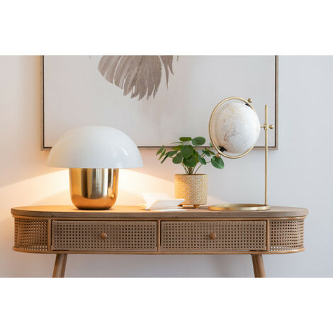 Lampe Champignon Metal Blanc/Or Large - L 50 x l 50 x H 47 cm - Doré