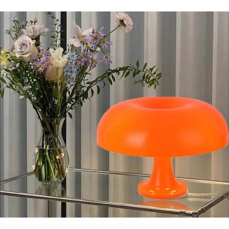 Lampe champignon orange, lampes de chevet à LED, durables, sûres et respectueuses l'environnement, pour la décoration intérieure, l'étude, vie,