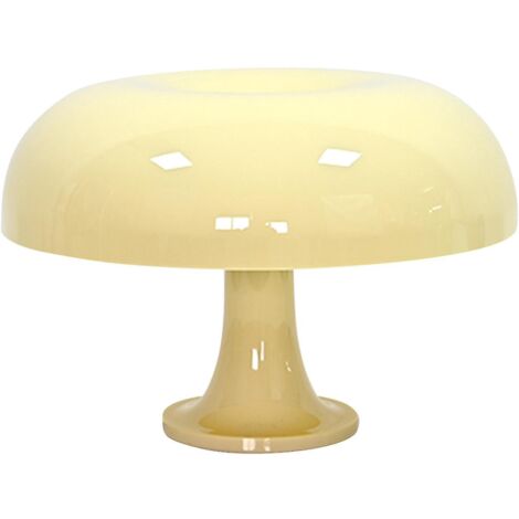 Lampe champignon rétro améliorée, veilleuse élégante à intensité variable pour chambre ou salon - Jaune clair