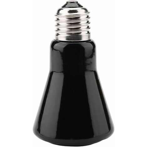 Lampe Chauffante C&eacuteramique Lampes Infrarouge Ampoule Chauffante pour Reptiles Amphibiens 220-230V(100W Black)