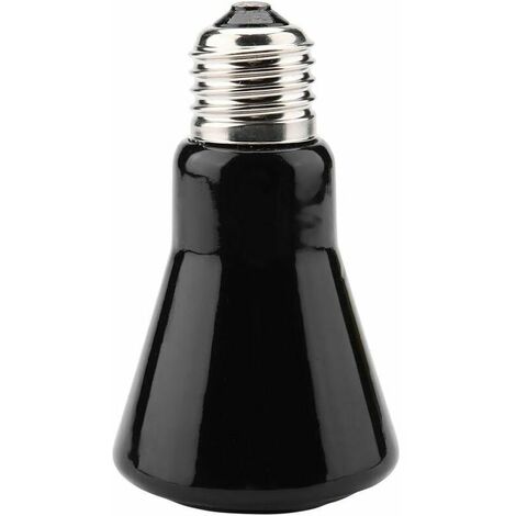 Lampe Chauffante C&eacuteramique Lampes Infrarouge Ampoule Chauffante pour Reptiles Amphibiens 220-230V(100W Black)