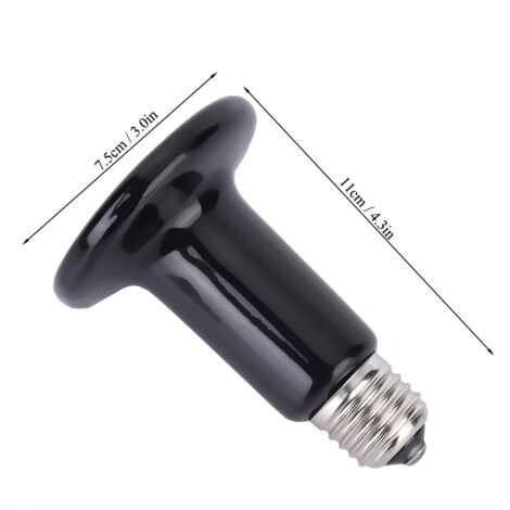 Lampe chauffante céramique E27 240V pour reptiles, infra rouge, animaux - 100W/200W