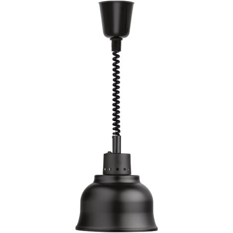 Lampe chauffante classique noire anodisée cordon extensible jusqu'à 175 centimètres - Pujadas