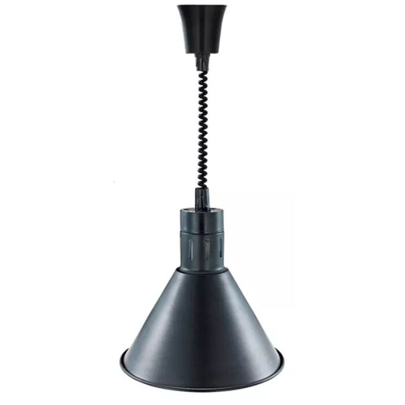 Dynasteel - Lampe Chauffante Conique Noire avec Ampoule - Noir