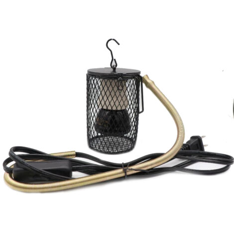 Lampe chauffante infrarouge 50W pour reptiles : tortues, lézards, perroquets - Abat-jour en céramique, chauffage d'hiver pour animaux