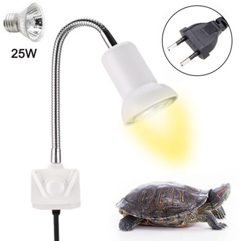 Lampe chauffante solaire pour reptiles avec support à pince réglable