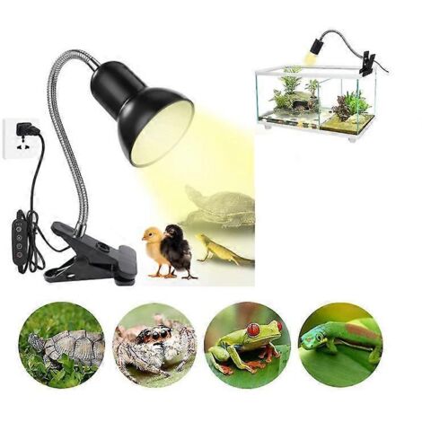 Lampe chauffante UVA/UVB pour reptiles avec variateur pour tortues, lézards et serpents CJY
