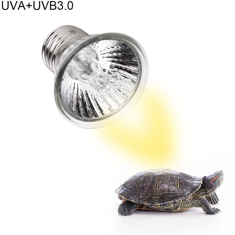 Lampe Chauffante UVA+UVB 50W E27 Ampoule à Spectre Complet Bronzer Ampoule pour Reptiles 4pcs