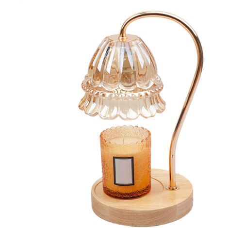 Lampe Chauffe Bougie avec Variateur Chauffe Bougie Électrique Réglable Fondoir À Bougies Lumière De Fusion De Bougie Réglable, Lampe À Bougie pour Table, Chambre À Coucher, Salon
