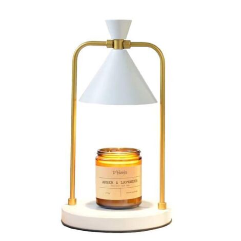 Lampe Chauffe-Bougie Avec Variateur, Minuterie 2h/4h/8h, Lumière De , Compatible Avec Les Petites Et Grandes Bougies, Avec 2 Ampoules De 35 W