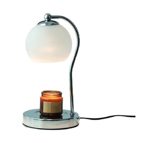 Lampe Chauffe-Bougie en Verre avec Minuterie, Chauffe-Cire Moderne pour Cire ParfuméE, Chauffe-Bougie pour Bougies en Pot Prise UE