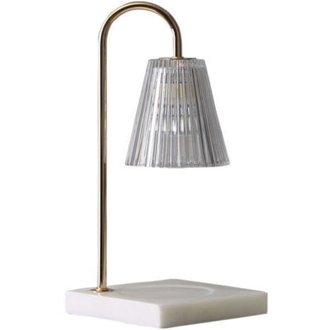 Lampe chauffe-bougie en verre transparent avec minuterie et 2 ampoules Lampe chauffe-bougie Socle en bois Lampe à bougie à intensité variable for la décoration de la chambre Bougies