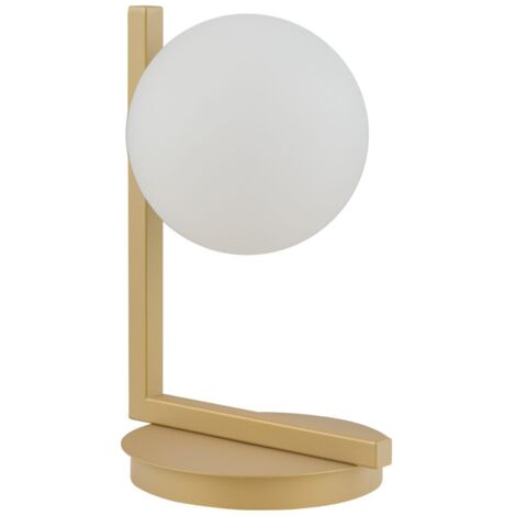 Lampe chevet moderne doré-beige globe blanc G9 Sigma