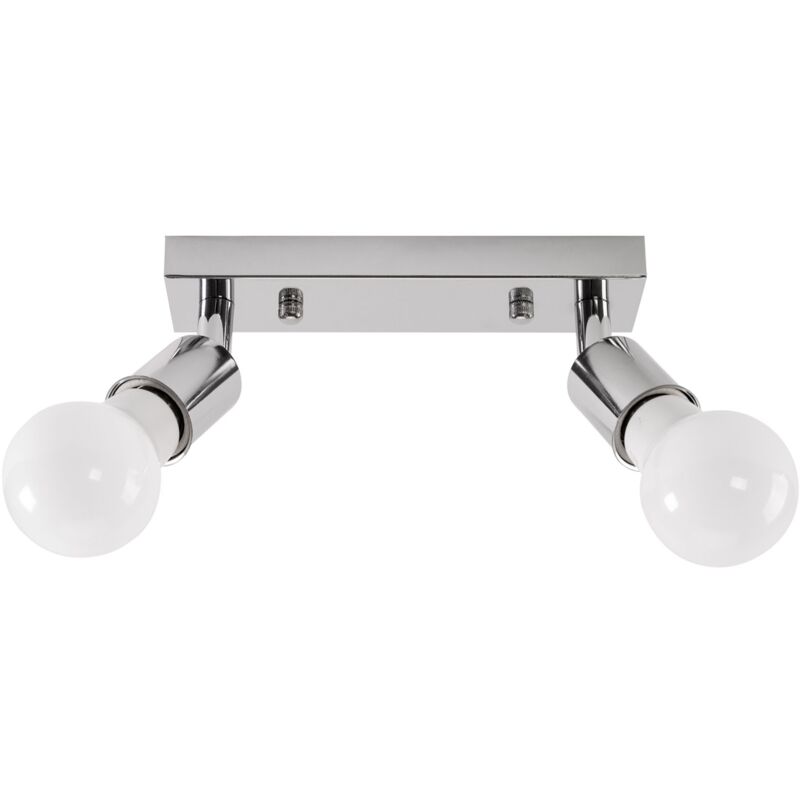 Toolight - plafonnier APP697-2C spotlight chrome 2-POINTS de lumière E27 20X7CM