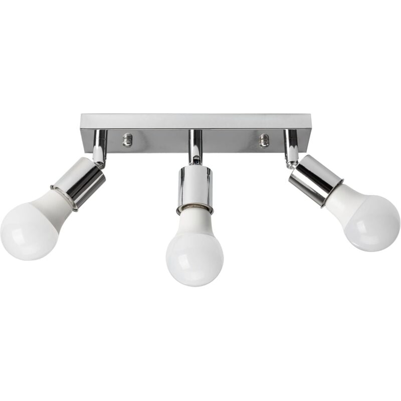 Toolight - plafonnier APP700-3C spotlight chrome 3-POINTS de lumière E27 25X10CM