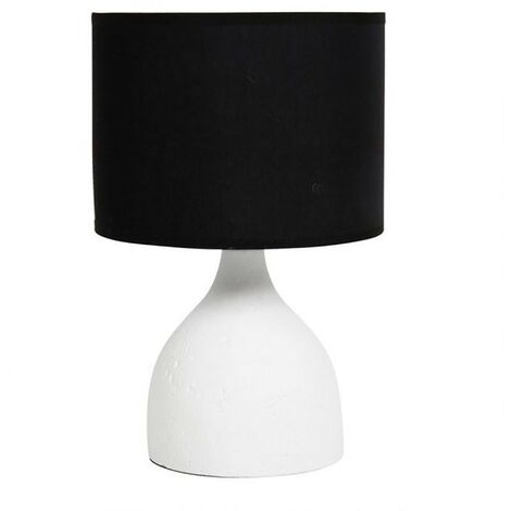 Lampe ciment Portland blanche noire