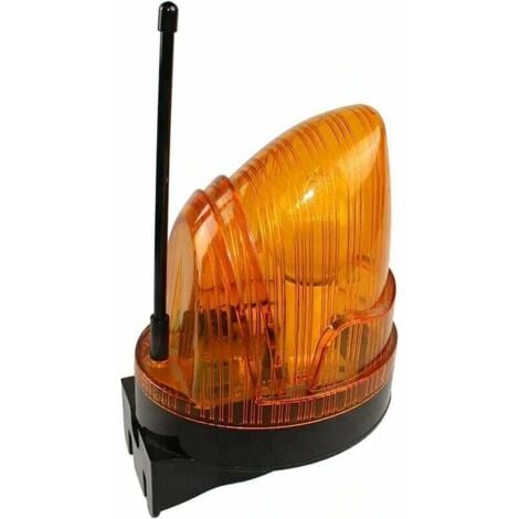TUSERXLN Lampe clignotante et accessoires pour motorisation,Clignotant Portail 220V Universal avec Antenne Clignotant LED Dispositif de signalisation ,voyant de balisage