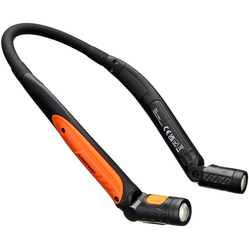 Lampe collier rechargeable par usb Noir/Orange
