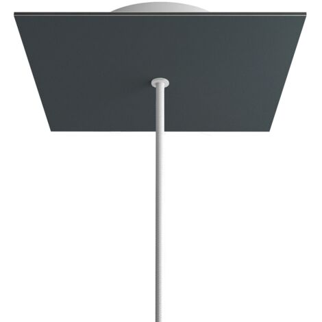 Lampe creative-cables rose-one square Metall Anthrazit 30x30 cm