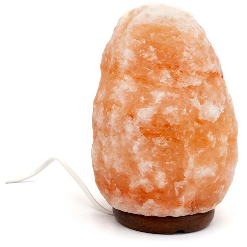 Bioelements - Lampe cristal de sel 3-4 kg avec socle en bois