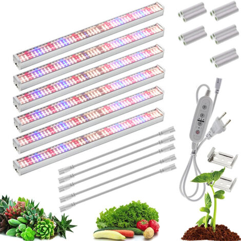 Lampe Croissance LED Full Spectrum 6 PCS – Éclairage Plante Sunshine pour Légumes et Fleurs, Idéal Serre Intérieure