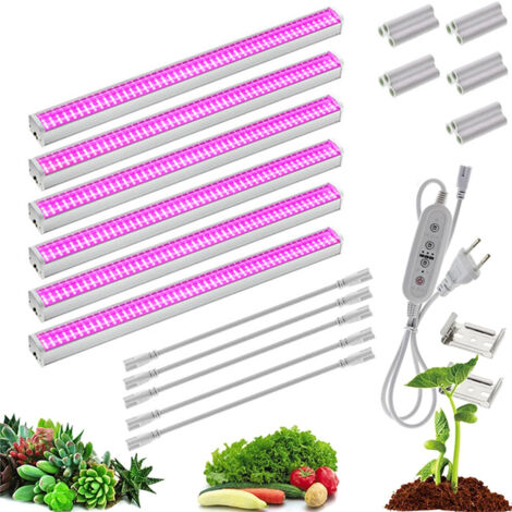 Lampe Croissance LED Full Spectrum Rose 6 PCS – Éclairage Plantes Full Spectrum pour Légumes, Fleurs et Herbes