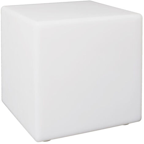 Lampe Cube Sans Fil Blanche Intérieur/Extérieur Eclairage Multicolore avec Télécommande