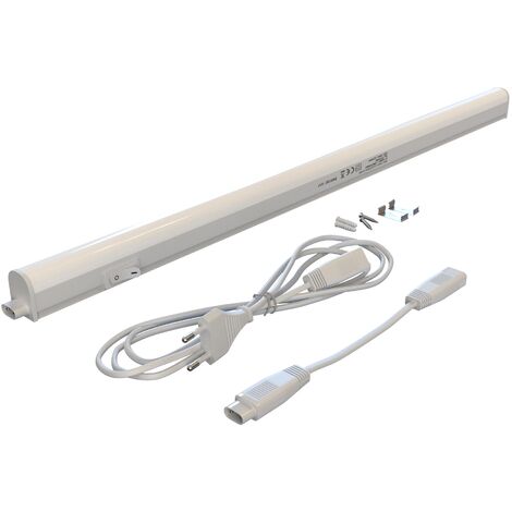 Lampe d'agencement LED BRILONER LEUCHTEN TOOK, 8 W, 800 lm, IP20, blanc, plastique, 58,5 x 2,2 x 3 cm