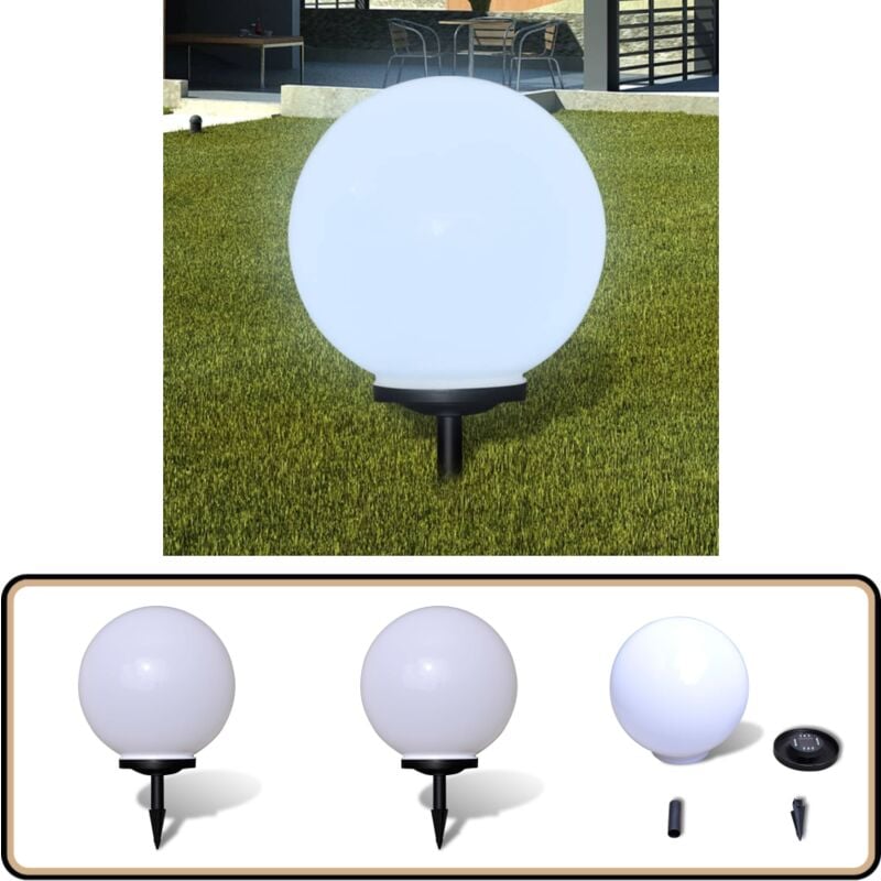 Vidaxl - Lampe d'allée à led 40 cm avec piquet de sol - Lampes Solaires - Éclairage Extérieur - Luminaire Solaire - Décoration Jardin - Lampadaire