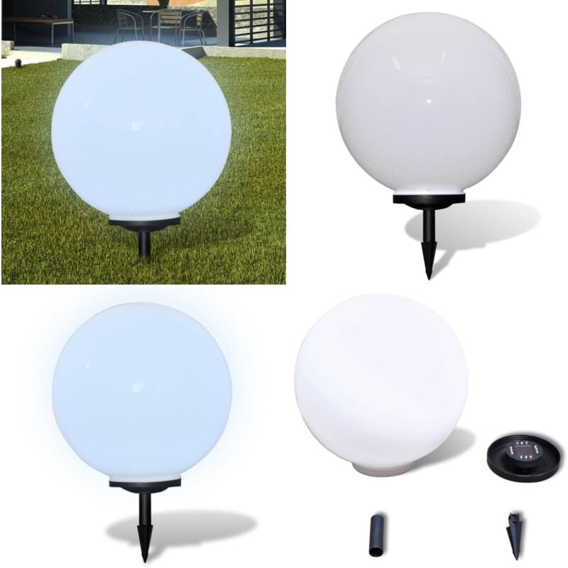 Lampe d'allée à led 50 cm avec piquet de sol - Lampes Solaires Exterieures - Lumieres Led Exterieures - Lampes De Jardin - Illumination Solaire