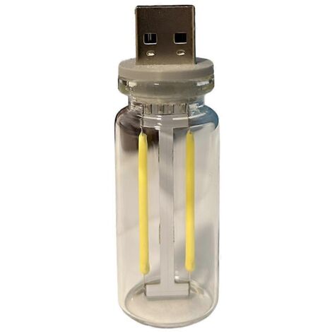 Lampe d'ambiance intérieure de voiture USB à brancher pour chambre à coucher, lumière blanche --