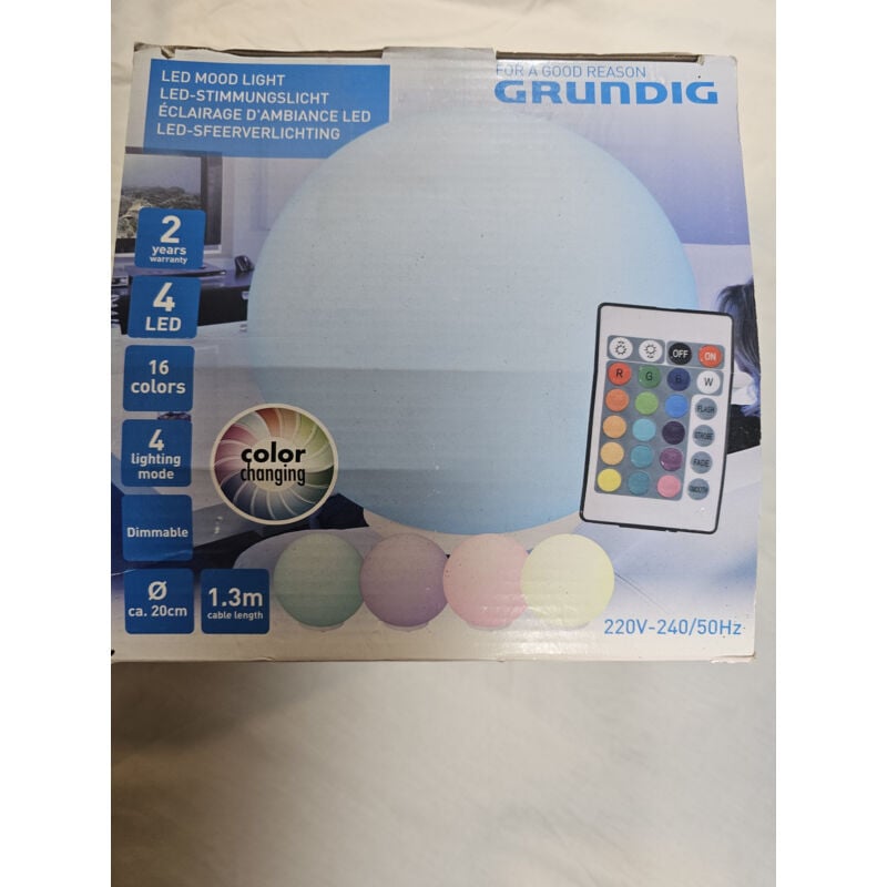 Lampe d'ambiance led Grundig - Boule 20cm
