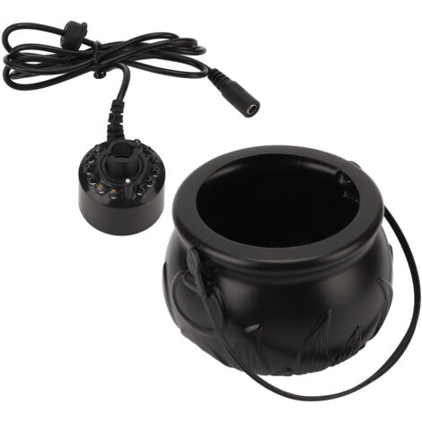 Lampe d'ambiance portable Halloween - Pot noir effrayant avec lumière atomisée - 100-240V prise UE
