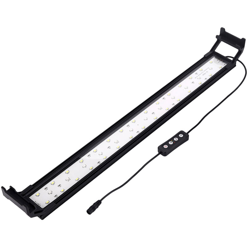 Lifcausal - Lampe d'aquarium de 18 pouces avec minuterie, lumière submersible pour aquarium, luminosité réglable, 3 modes d'éclairage, pince