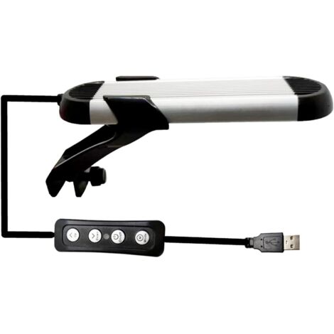 Lampe d'aquarium à spectre complet, lampe d'aquarium à pince USB, lampe pour plantes aquatiques d'aquarium de bureau