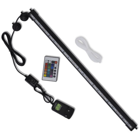 Lampe d'aquarium avec LED RGB et bulles 56,5 cm