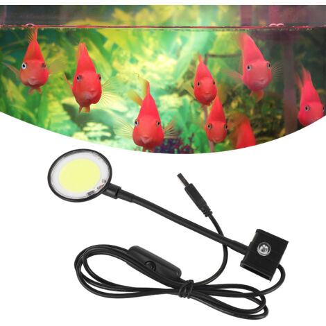 Lampe d'Aquarium LED USB Éclairage pour Aquarium Lampe de Plantes d'Eau avec Grand Chip COB Support Mini Rond - AUTRES